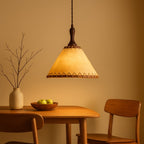 Vintage Rattan Pendant Light – Handwoven Boho Ceiling Lamp