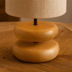 Nordic Table Lamp – Wooden Minimalist Linen Shade