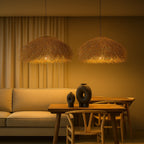 Natural Rattan Pendant Light – Handwoven Ceiling Lamp