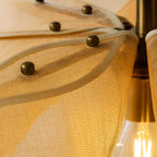 Nordic Petal Pendant Light – Elegant Fabric & Brass Design