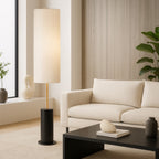 Wabi-Sabi Fabric Floor Lamp – Minimalist Japanese Design