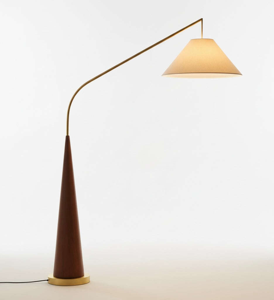 Wooden Arc Floor Lamp – Scandinavian Minimalist Design