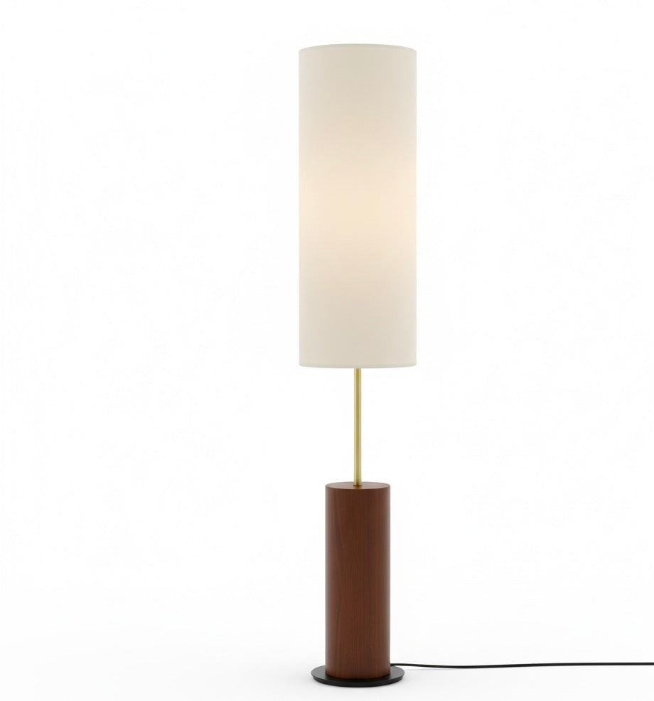 Wabi-Sabi Fabric Floor Lamp – Minimalist Japanese Design