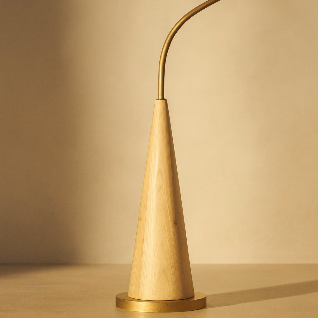 Wooden Arc Floor Lamp – Scandinavian Minimalist Design