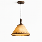 Vintage Rattan Pendant Light – Handwoven Boho Ceiling Lamp
