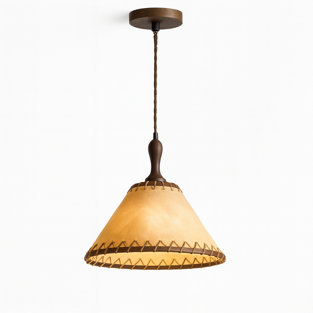 Vintage Rattan Pendant Light – Handwoven Boho Ceiling Lamp